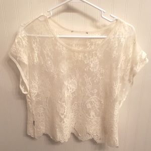 Lace cover up/t shirt